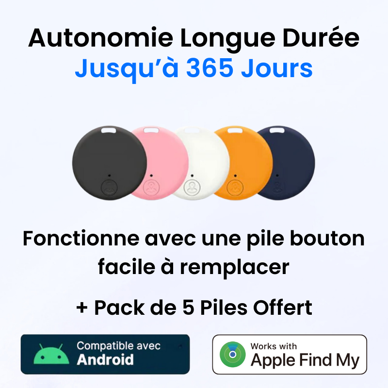 Traceur GPS Voiture, Tracker GPS Voiture Magnétique, Traceur Enfant Caché, Traceur sans Abonnement, APP Find Tag, Compatible avec iOS et Android, Adapté aux Véhicules, Animaux et Bagages - Bleu